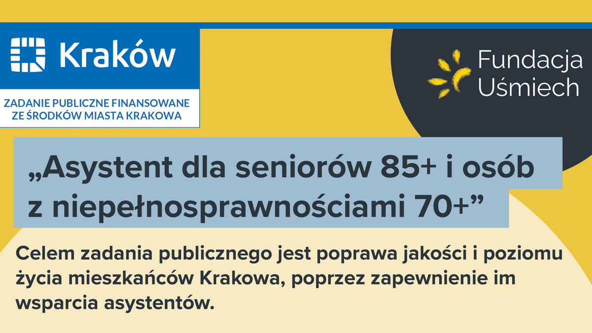 Asystent seniorów 85+ i osób z niepełnosprawnościami 70+