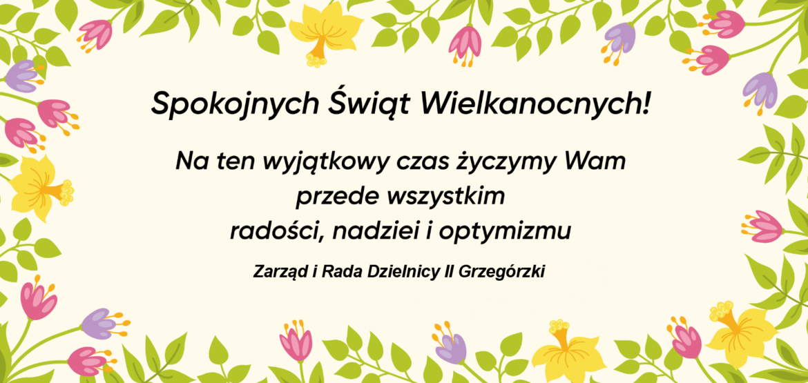 Spokojnych Świąt Wielkanocnych