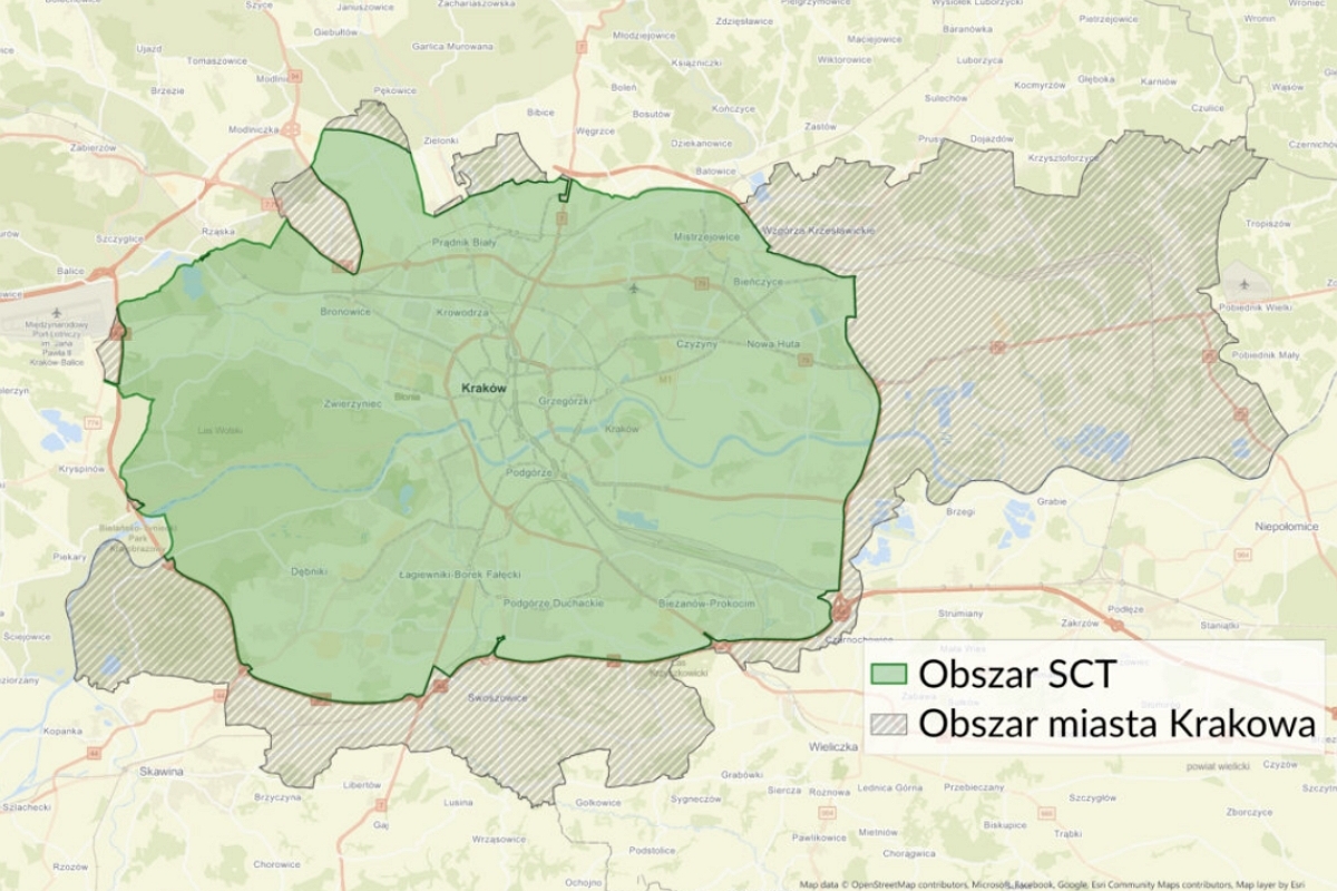 Strefa Czystego Transportu - mapa