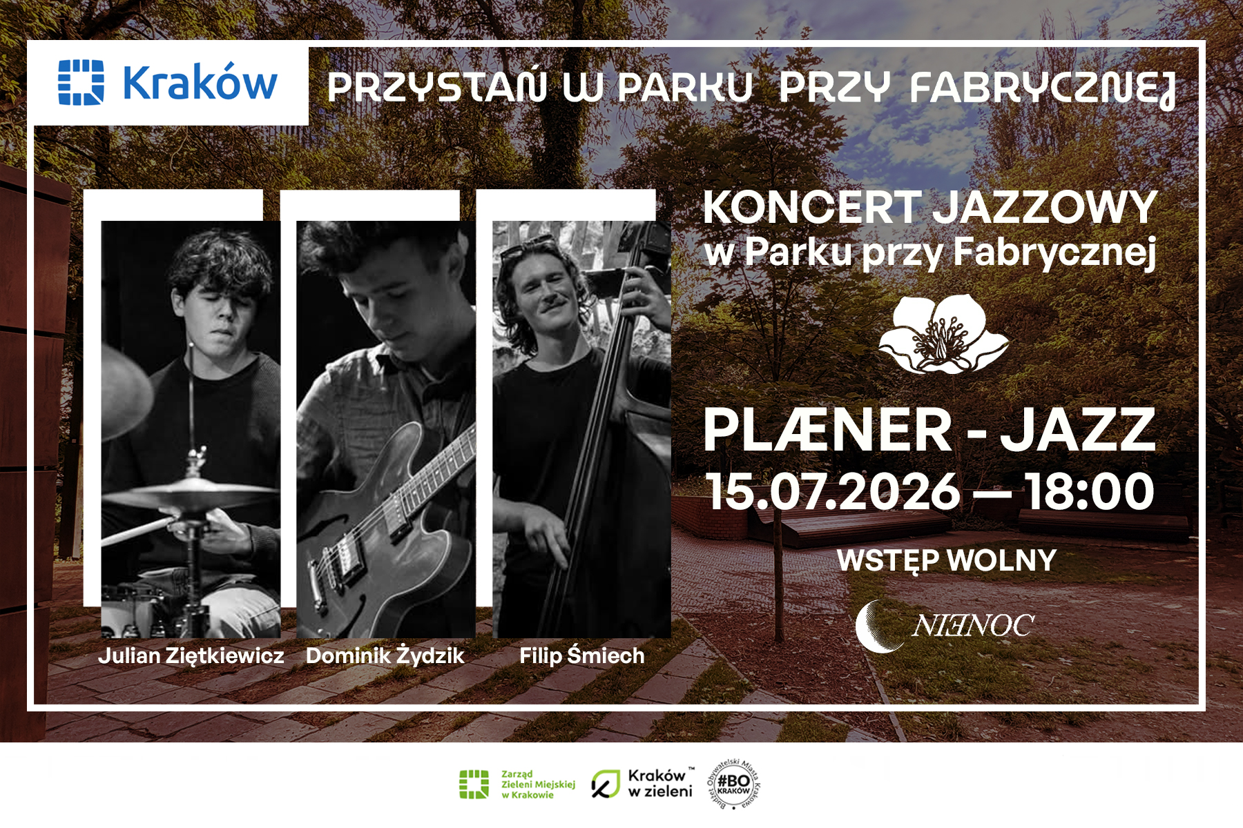 Baner: Koncert jazzowy w Parku przy Fabrycznej