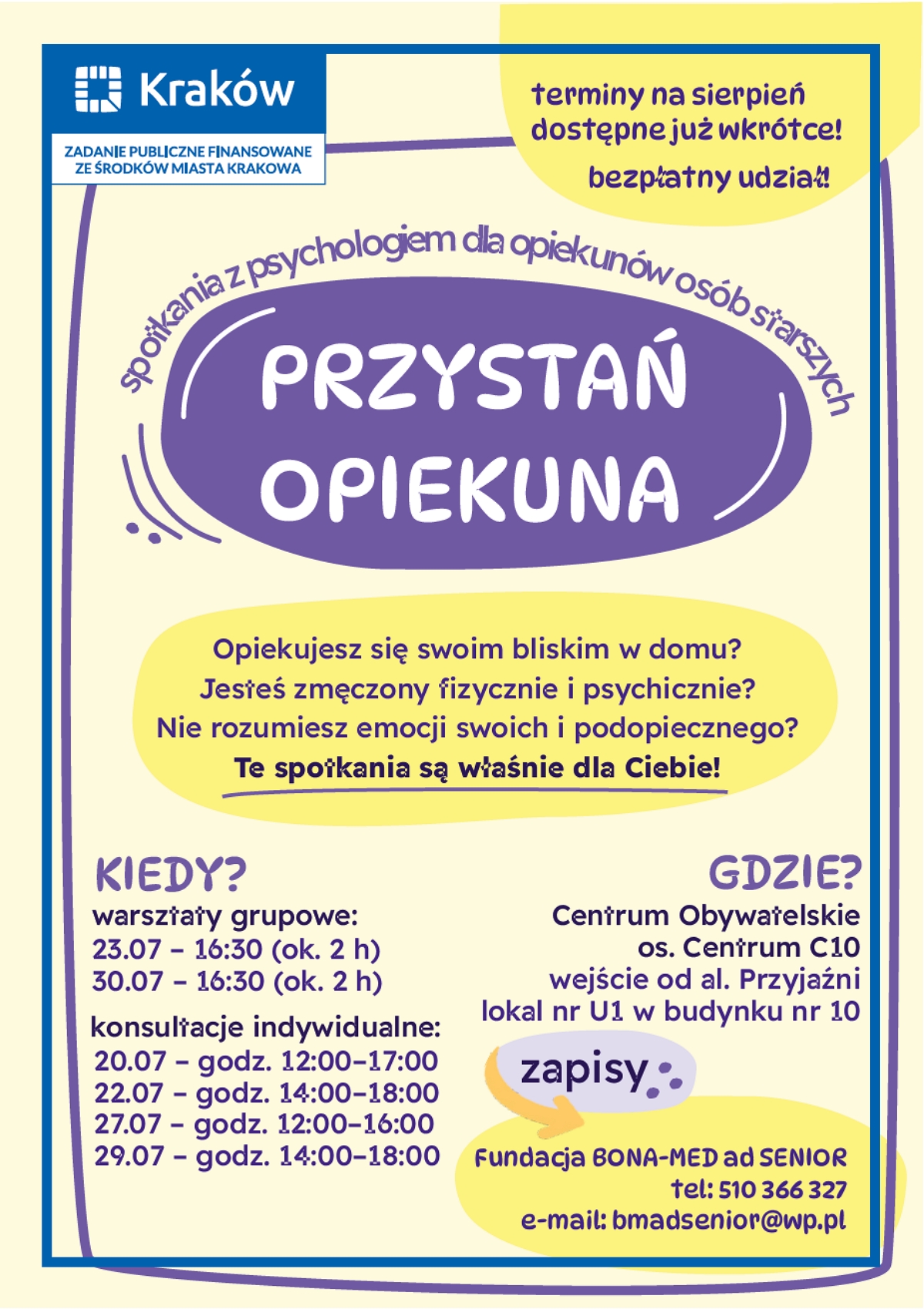 Plkat: Przystań opiekuna
