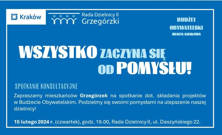 Budżet Obywatelski - Wszystko zaczyna się od pomysłu !